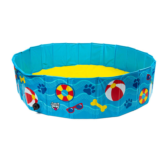 Patterned Hard Side Dog Pool banner